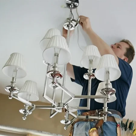 Chandelier installation (up to 6 bulbs)