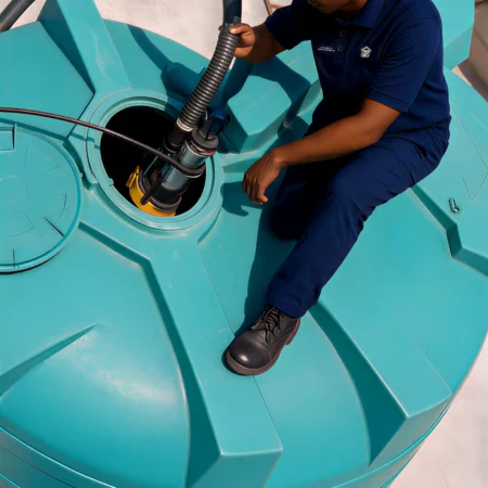 Overhead water tank cleaning 1000-2000